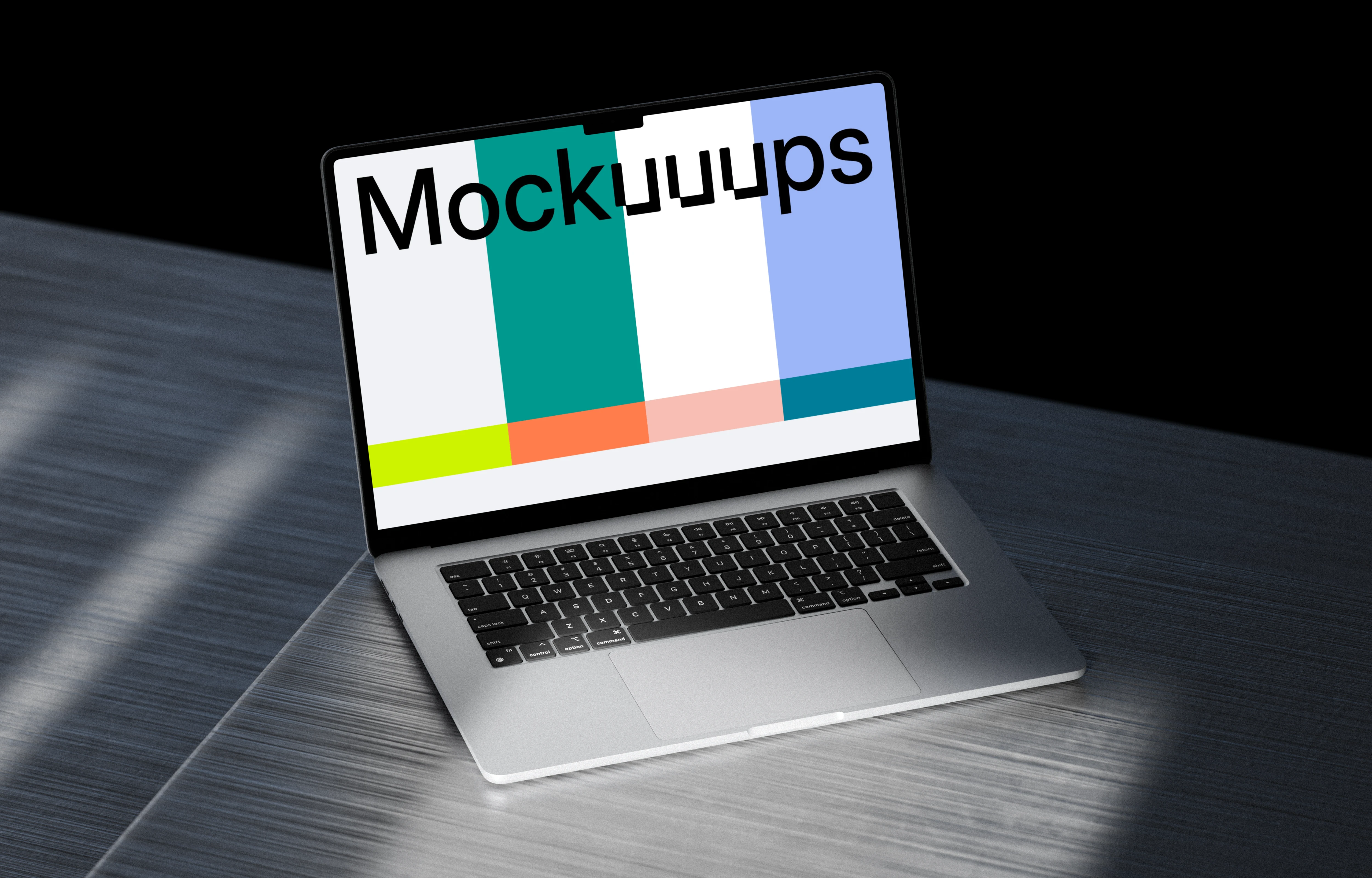MacBook Air mockup on a textured surface