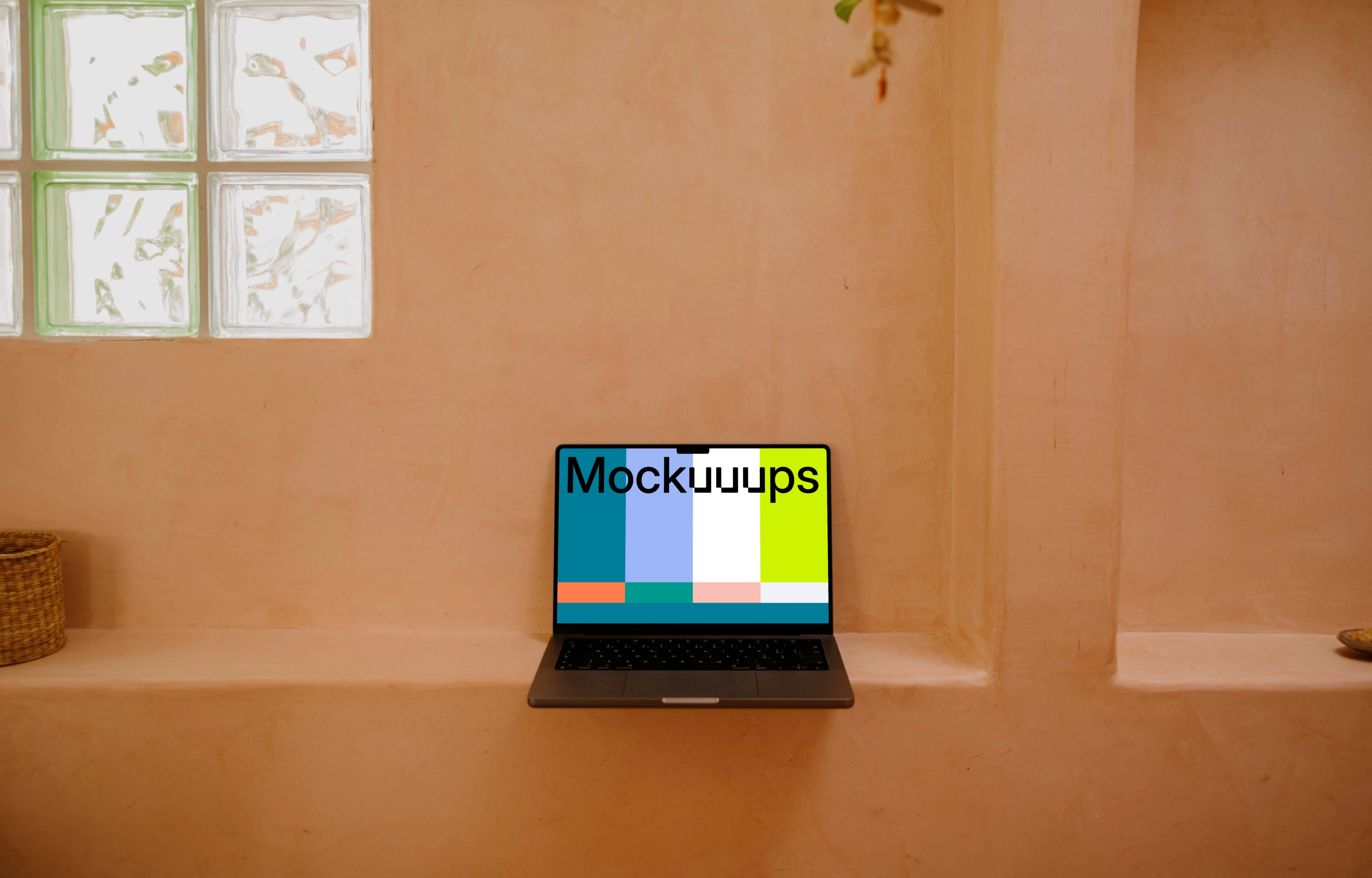 MacBook Pro mockup below a window