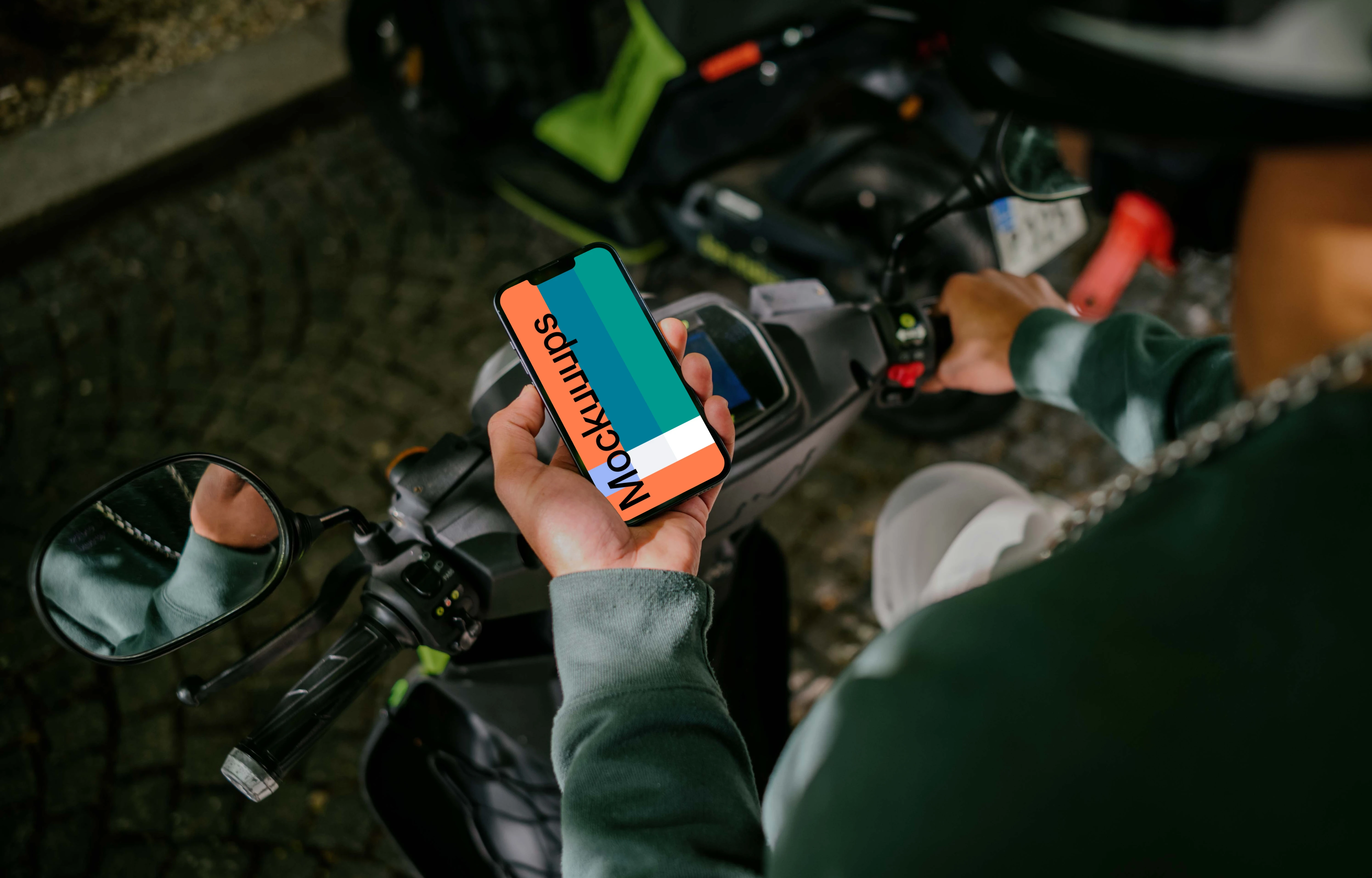 Man reading on phone mockup