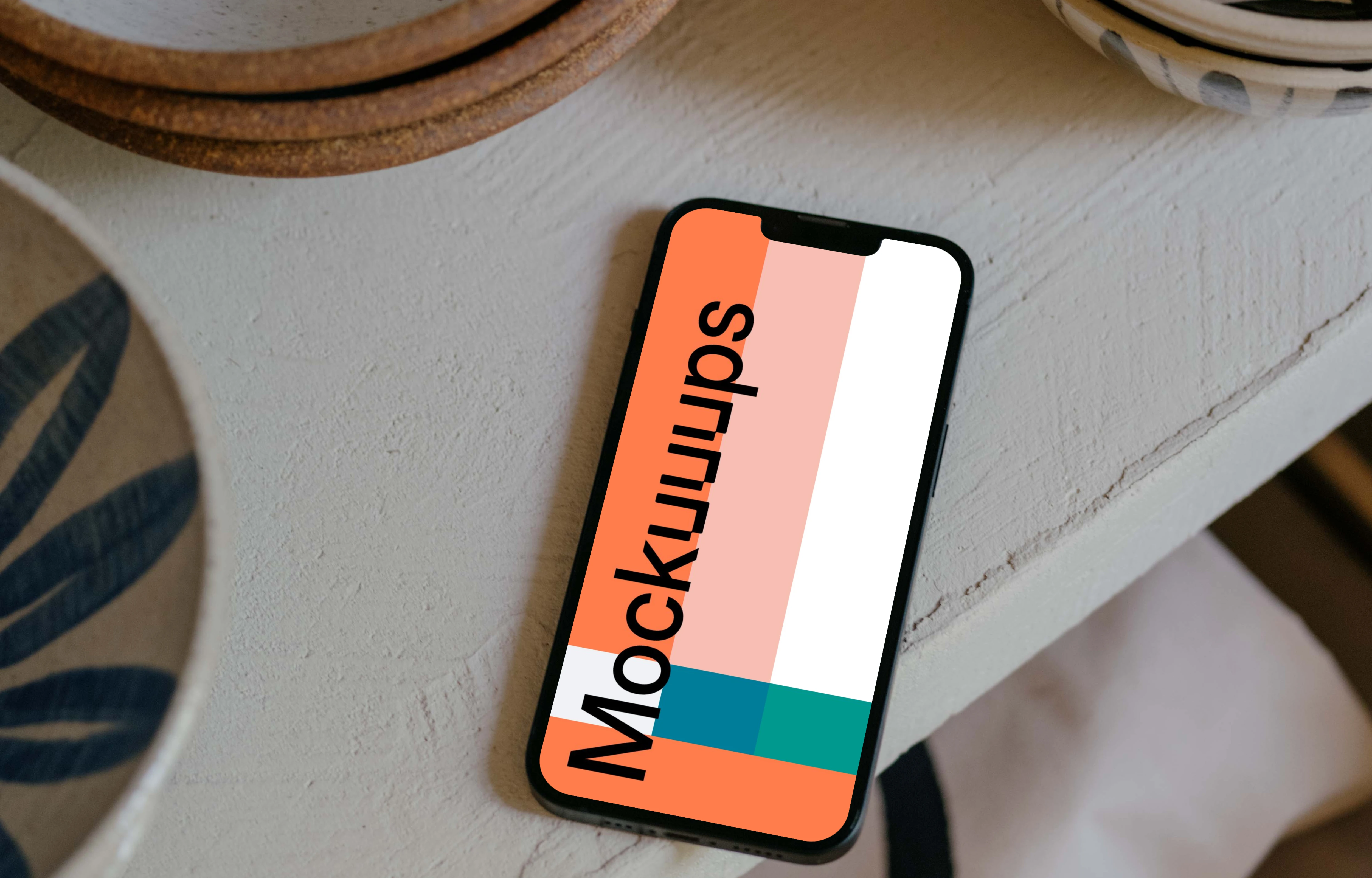 iPhone 13 mockup on table