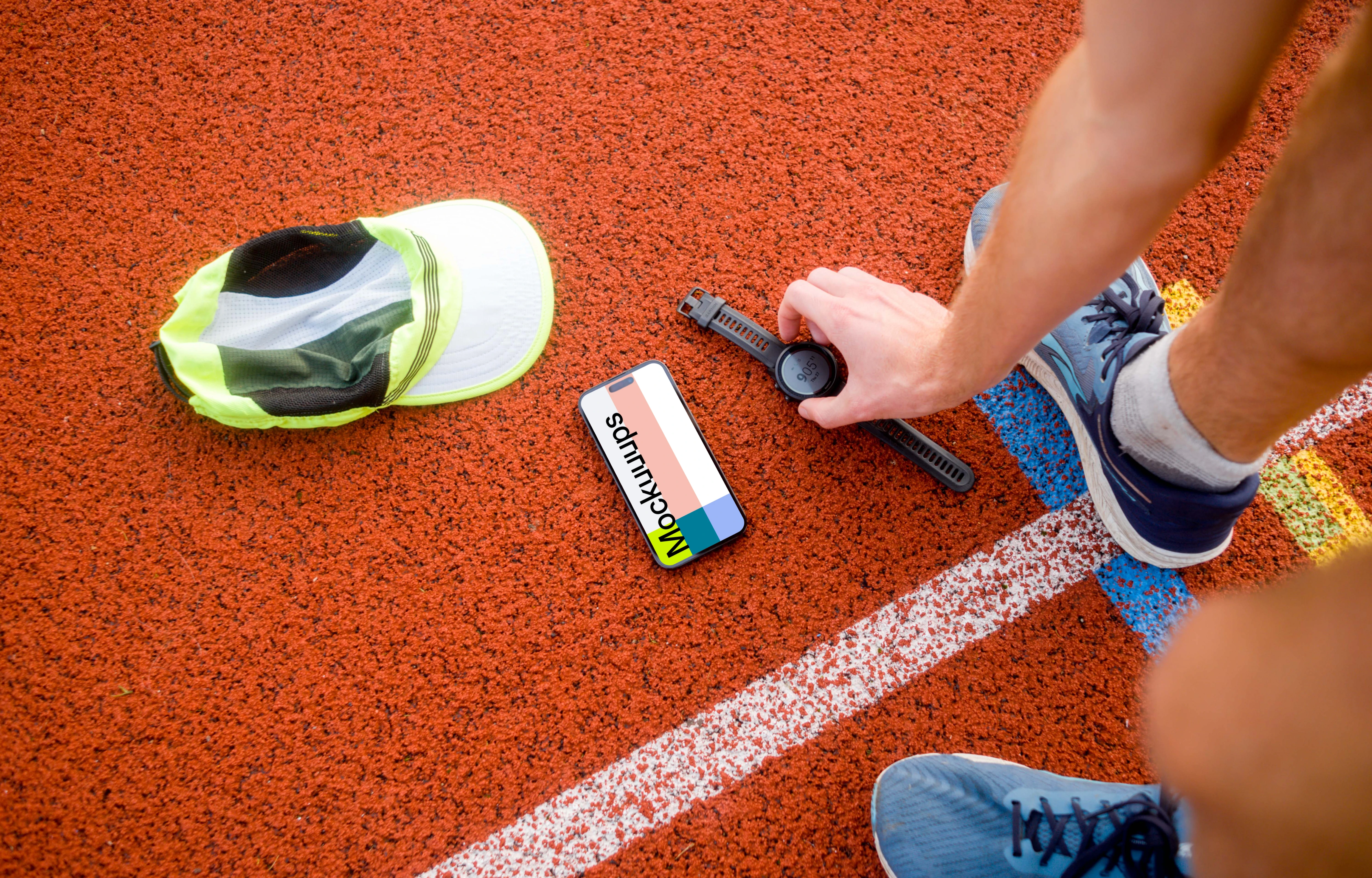 Sport watches and smartphone mockup