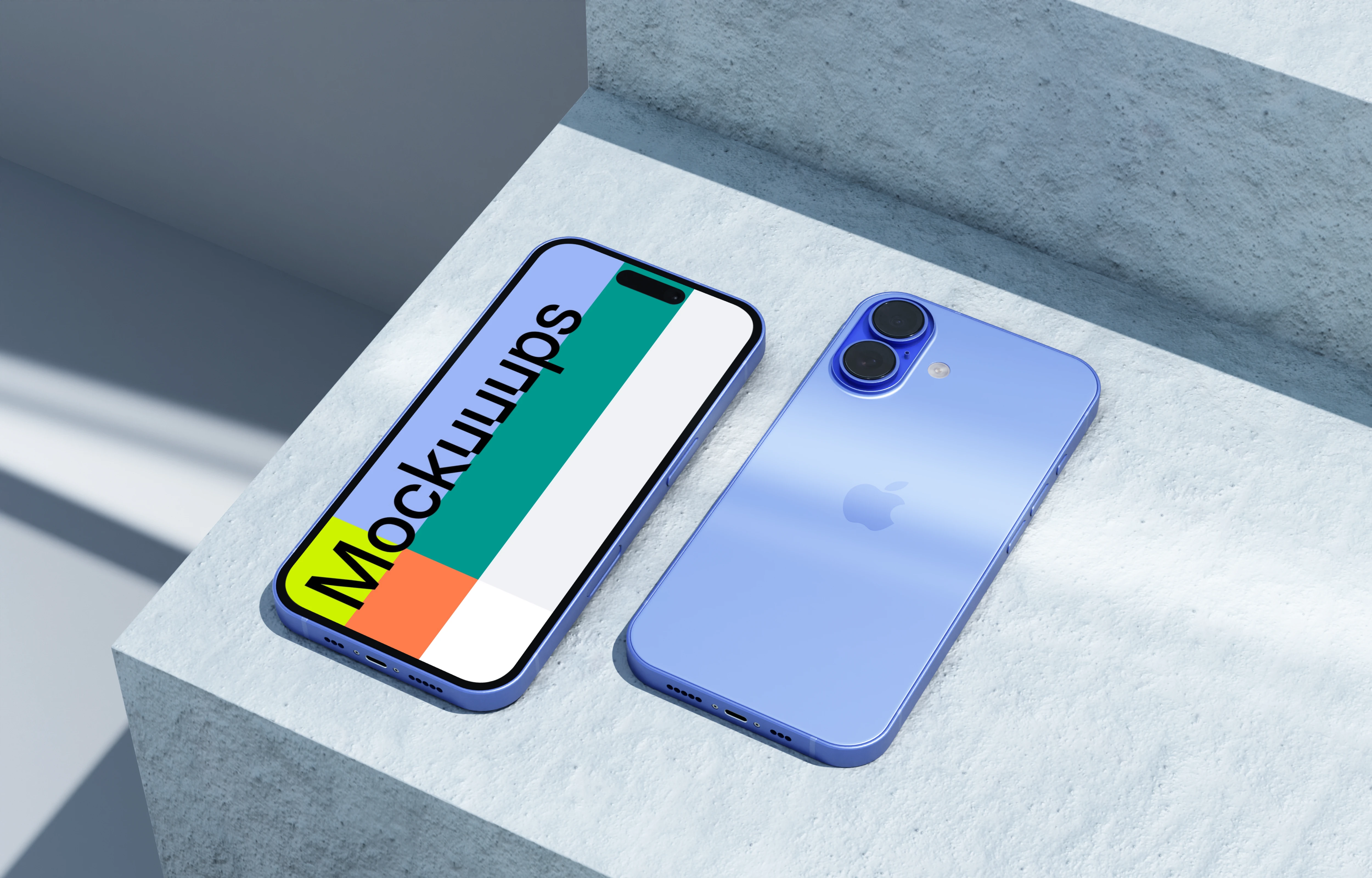 Ultramarine iPhone 16 Mockup