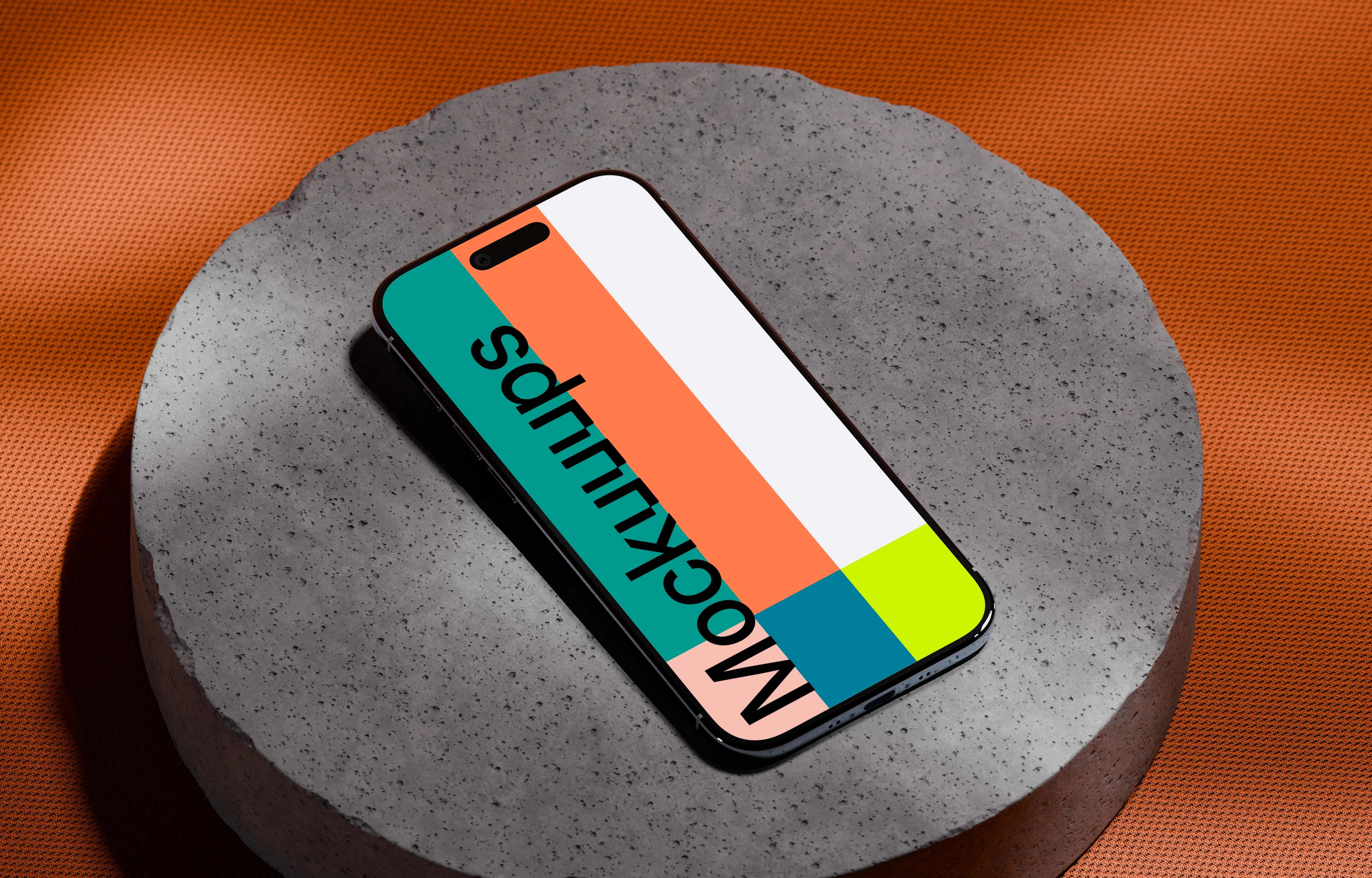 iPhone Air mockup on a textured concrete surface