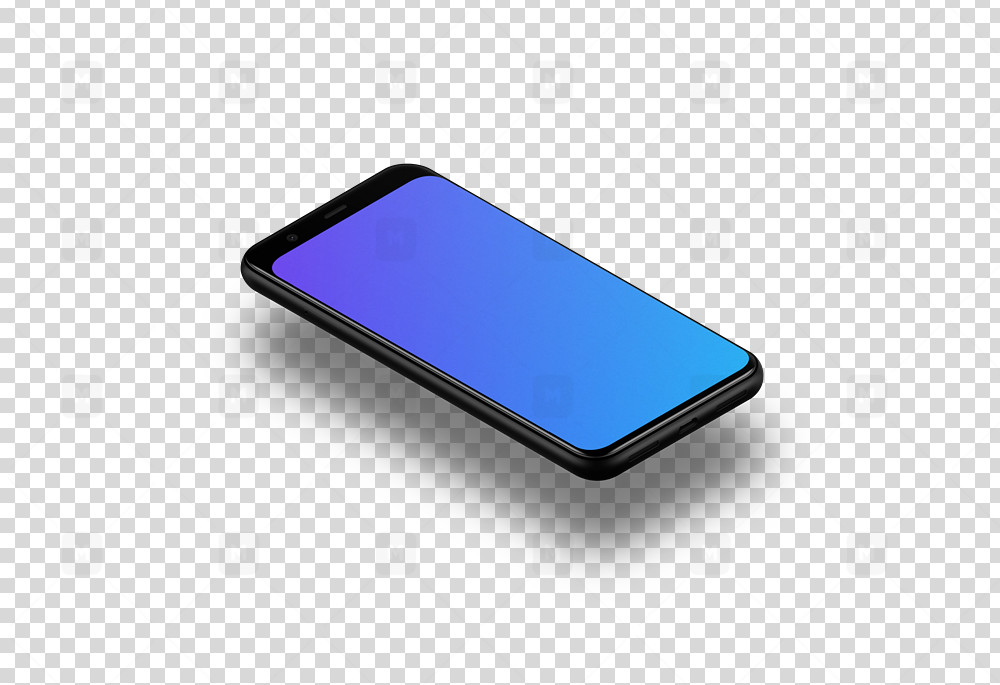 Isometric Google Pixel 4 Mockup