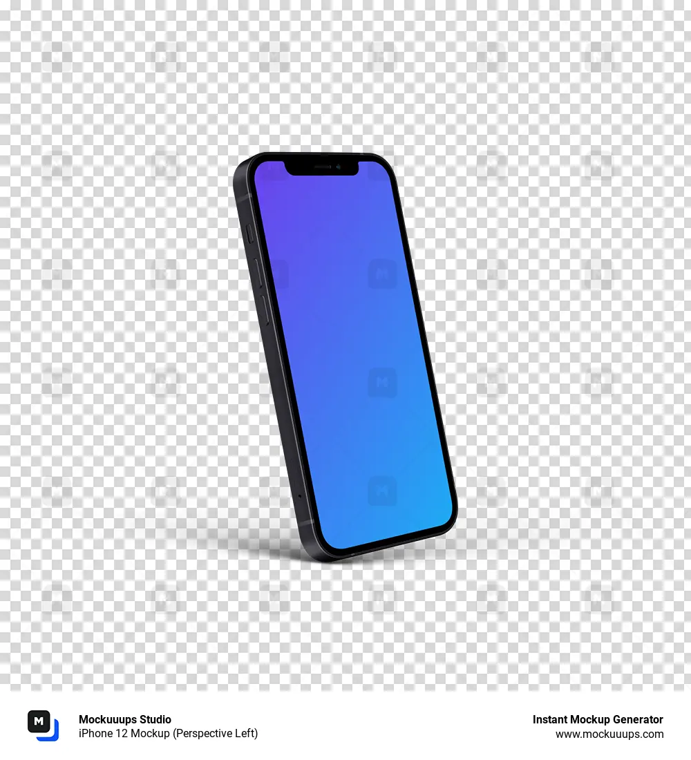 iPhone 12 Mockup (Perspective Left)