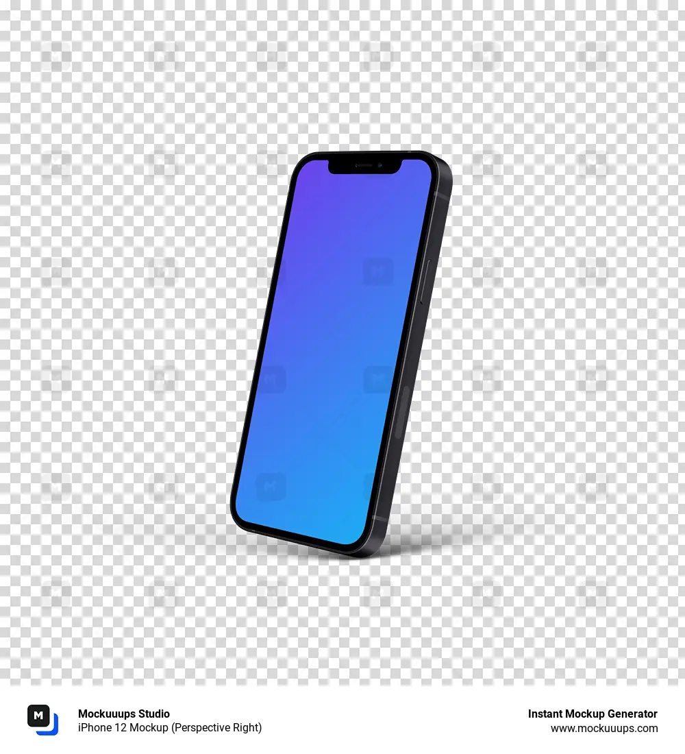 iPhone 12 Mockup (Perspective Right)