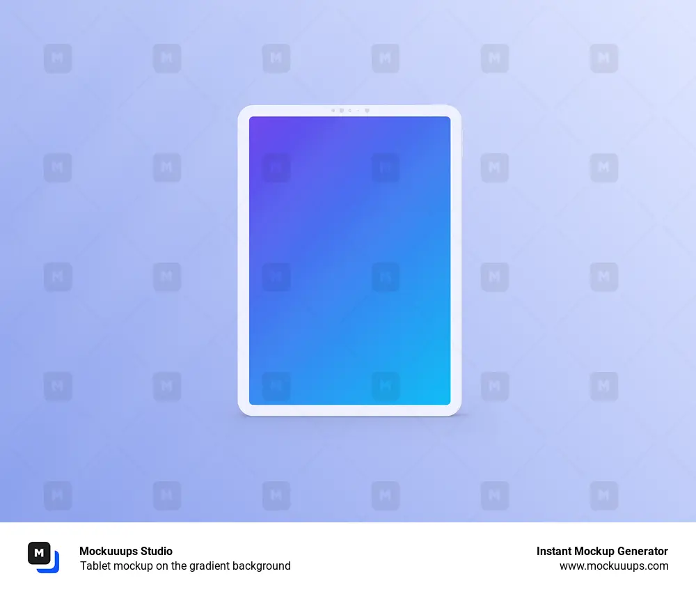 Tablet mockup on the gradient background - Mockuuups Studio