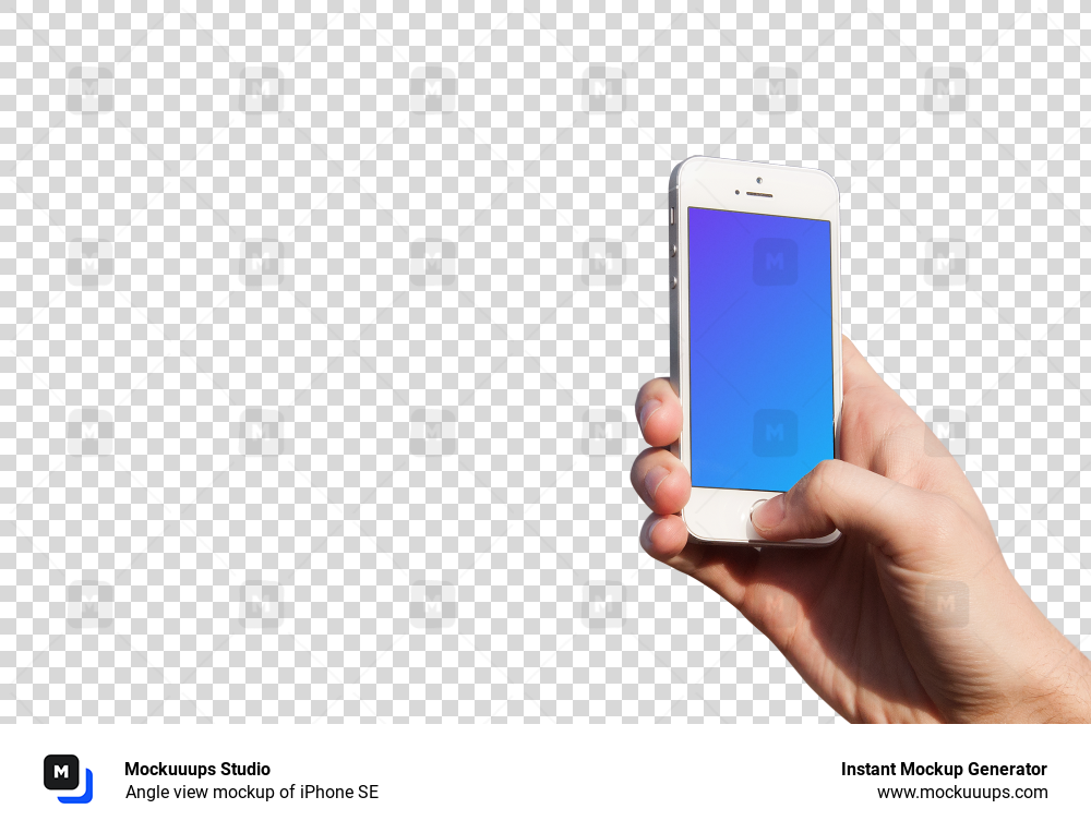 Angle view mockup of iPhone SE
