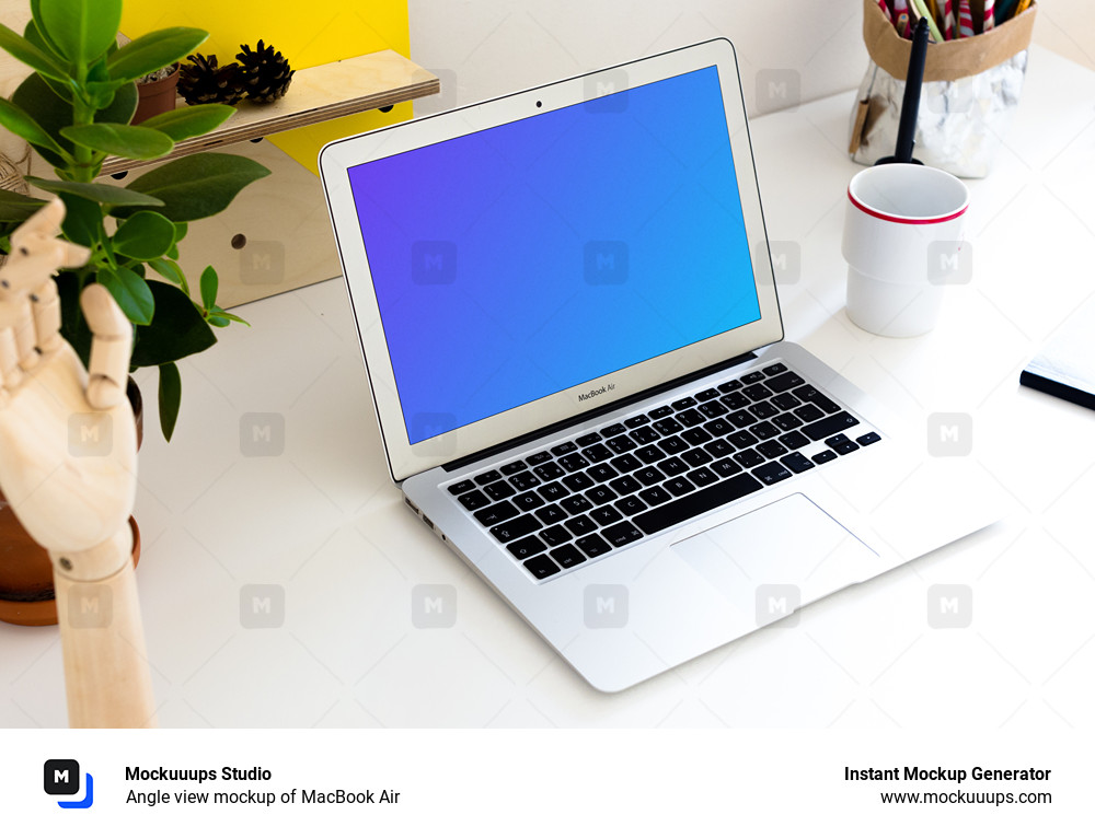 Angle view mockup of MacBook Air