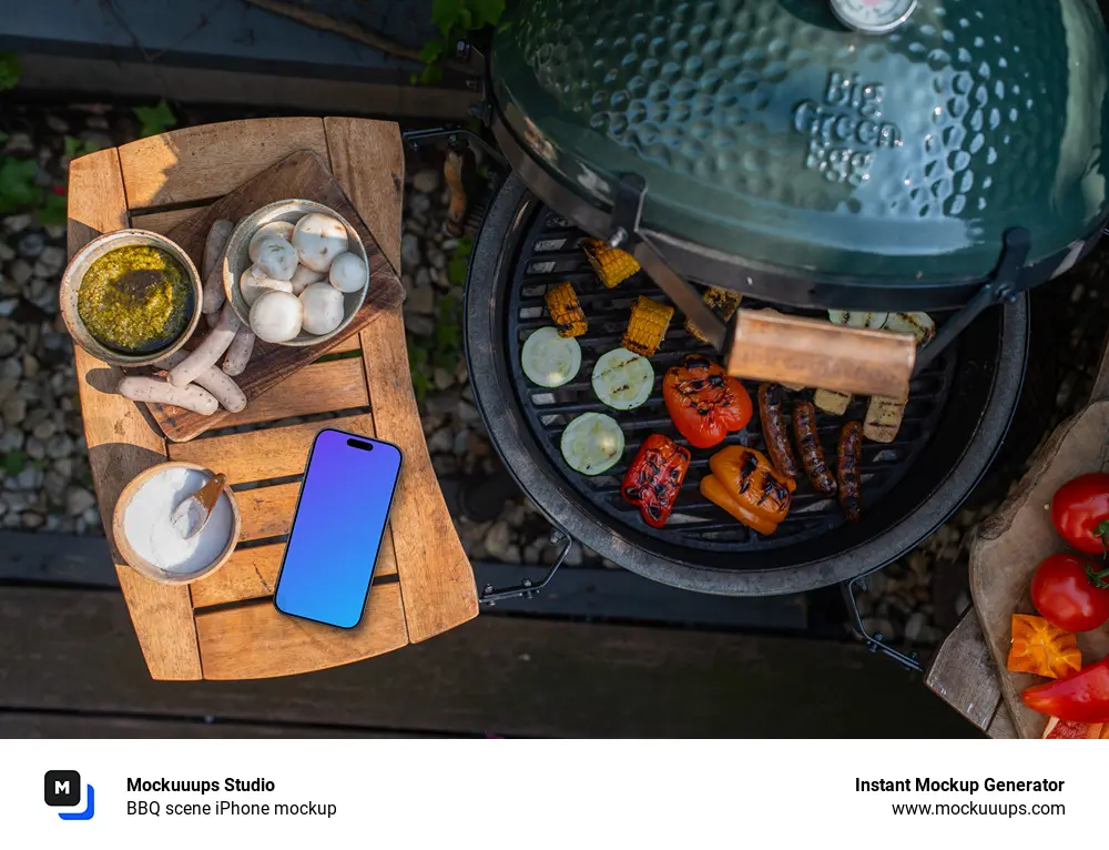 BBQ scene iPhone mockup