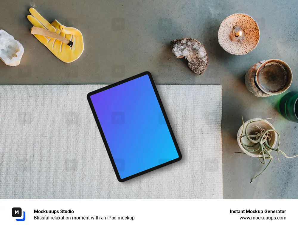 Blissful relaxation moment with an iPad mockup