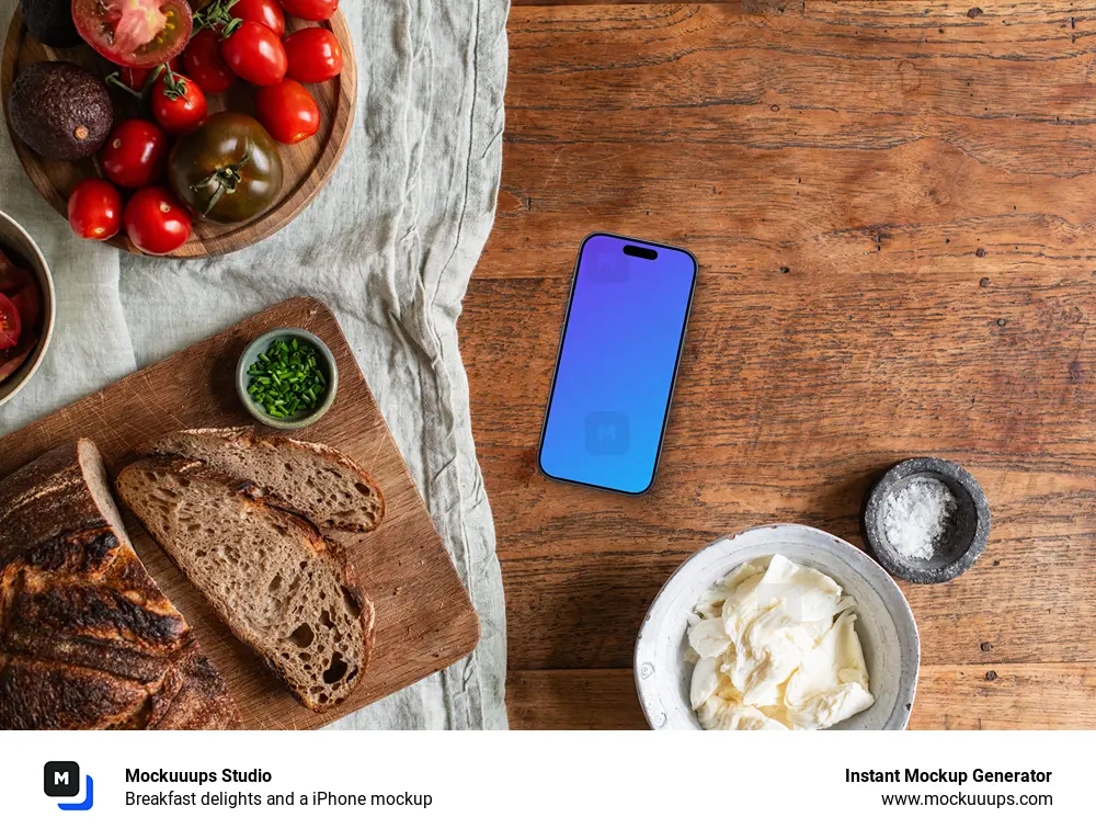 Breakfast delights and a iPhone mockup