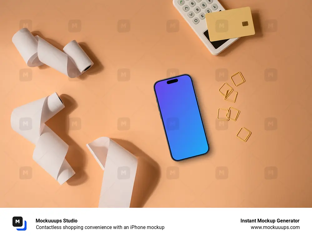 Contactless shopping convenience with an iPhone mockup