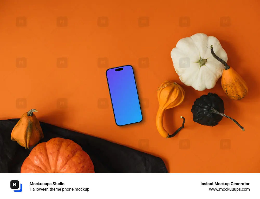 Halloween theme phone mockup