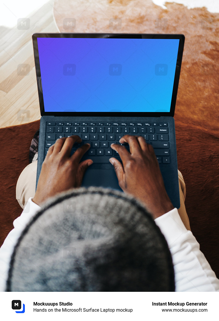 Hands on the Microsoft Surface Laptop mockup