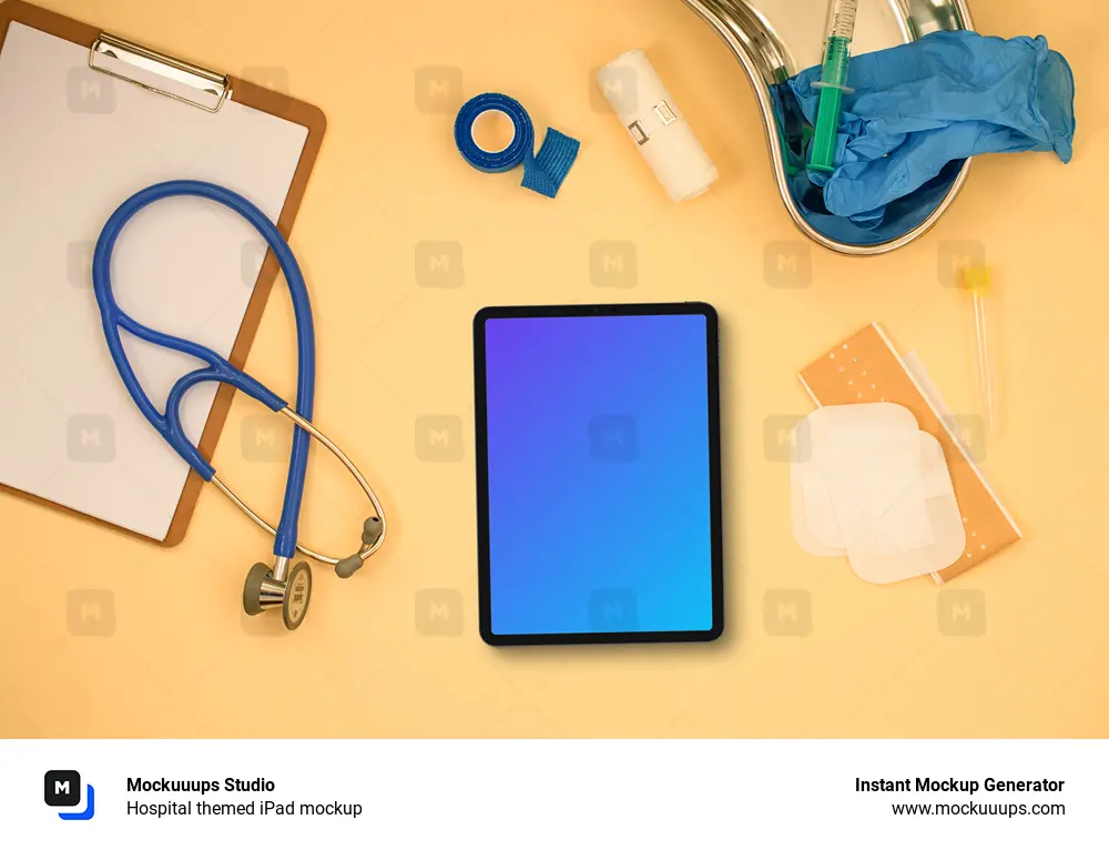 Hospital themed iPad mockup