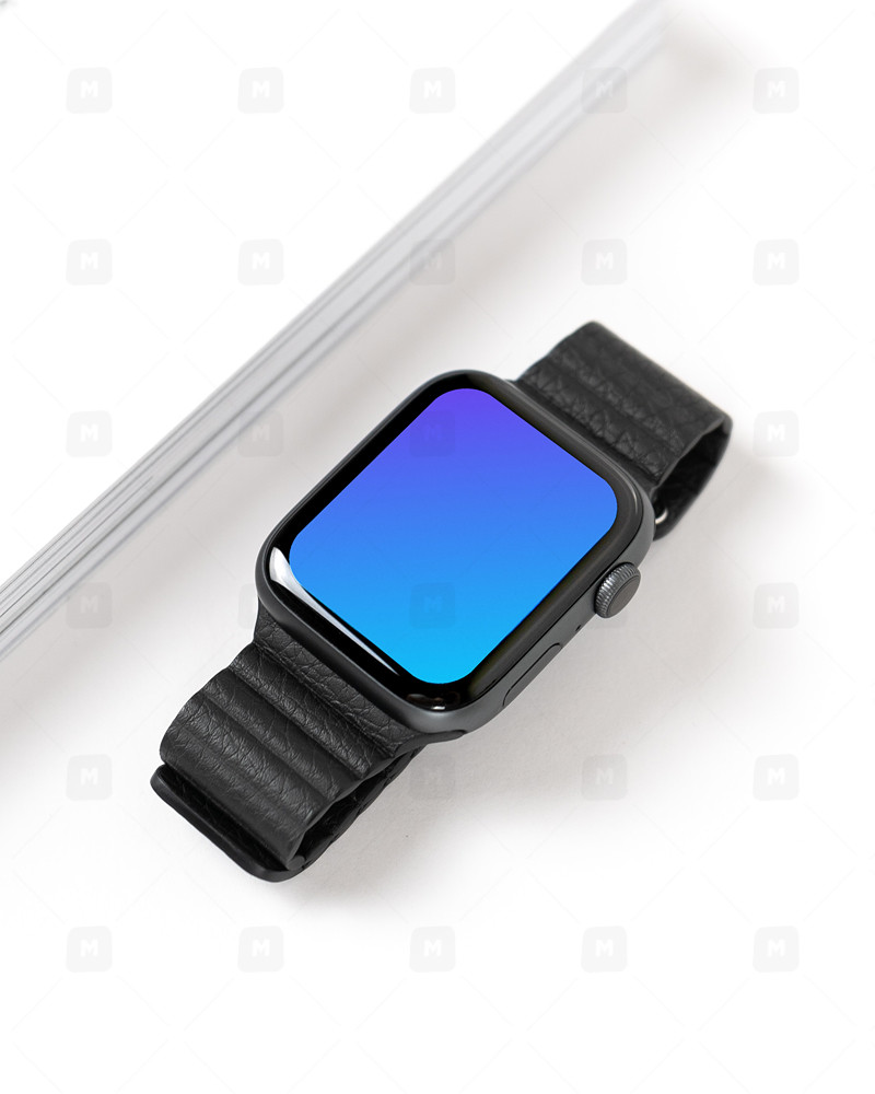 Apple Watch mockup on the table