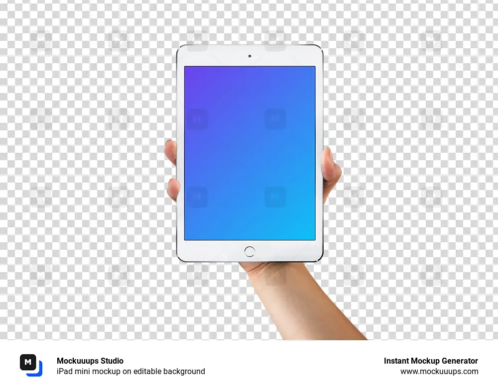 iPad mini mockup on editable background