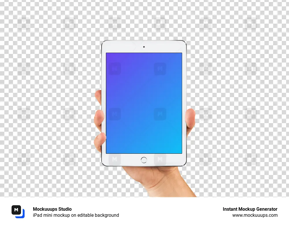 iPad mini mockup on editable background