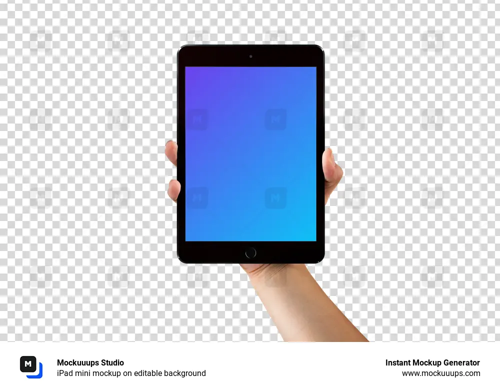 iPad mini mockup on editable background