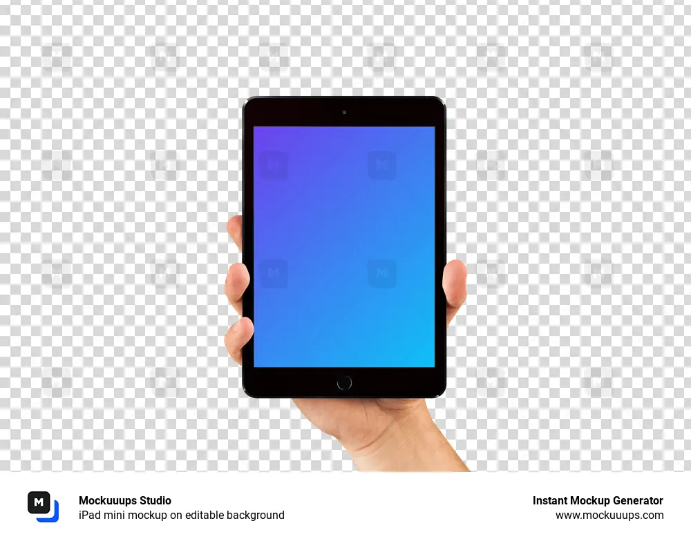 iPad mini mockup on editable background