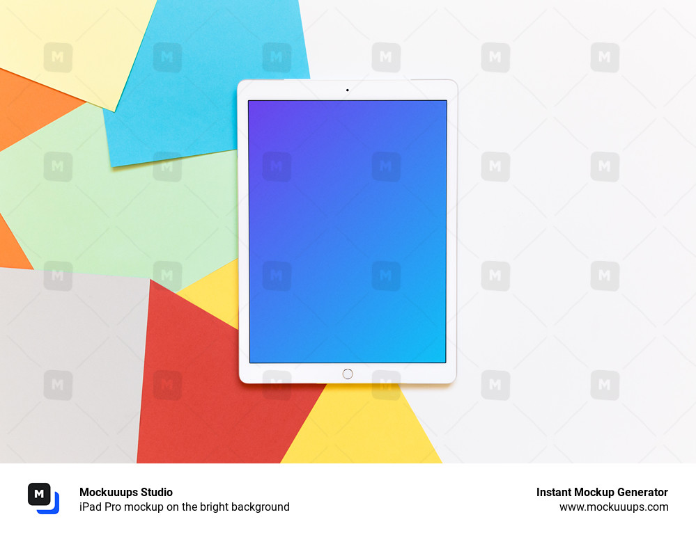 iPad Pro mockup on the bright background