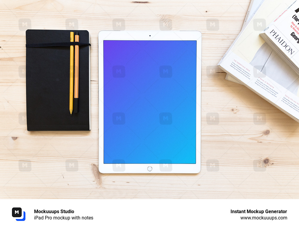 iPad Pro mockup with notes