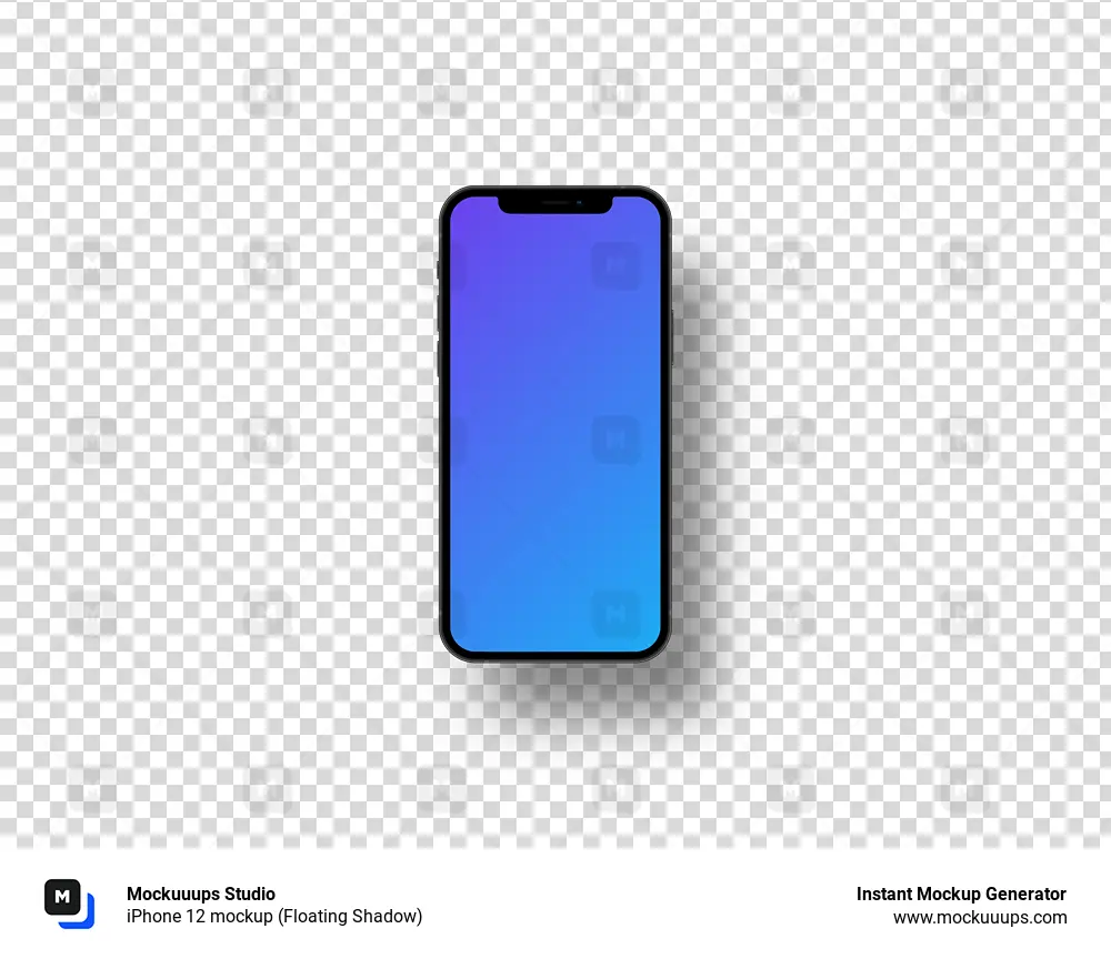 iPhone 12 mockup (Floating Shadow)