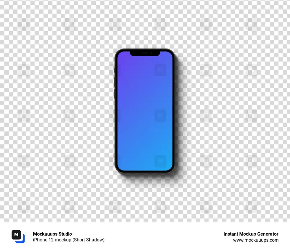 iPhone 12 mockup (Short Shadow)