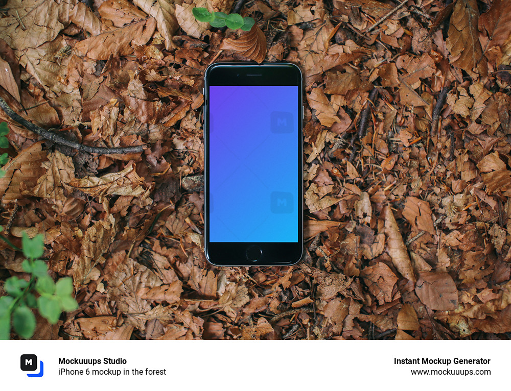 iPhone 6 mockup in the forest