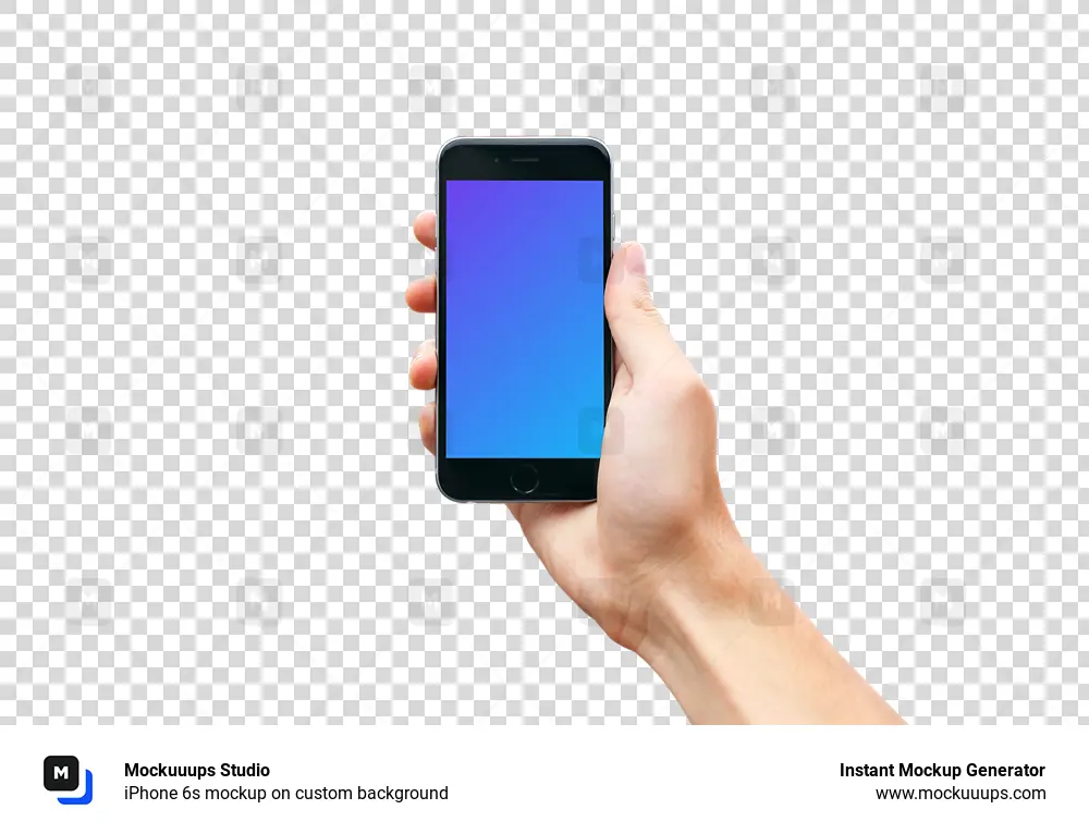 iPhone 6s mockup on custom background