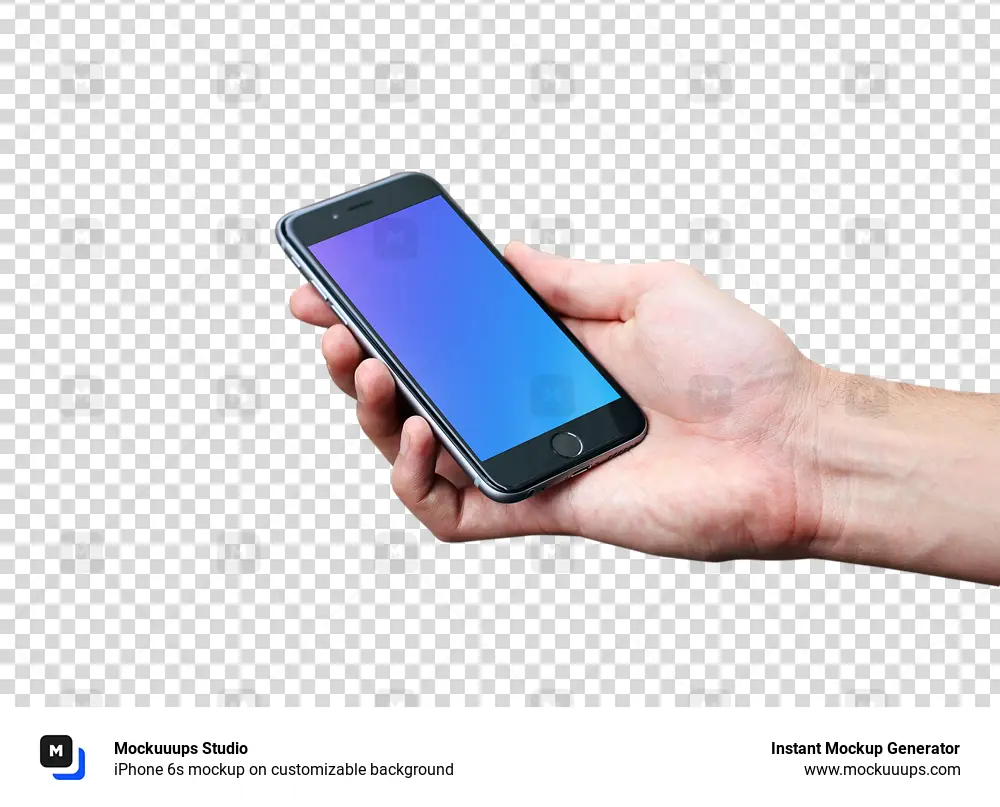 iPhone 6s mockup on customizable background