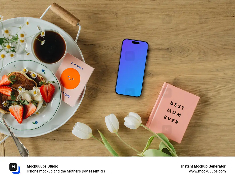 iPhone mockup and the Mother's Day essentials