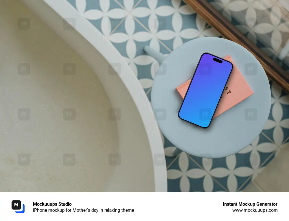 iPhone mockup for Mother‘s day in relaxing theme