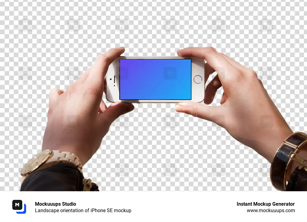 Landscape orientation of iPhone SE mockup