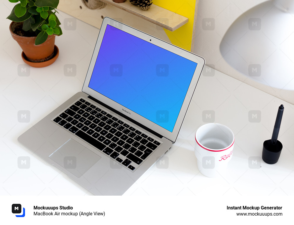 MacBook Air mockup (Angle View)