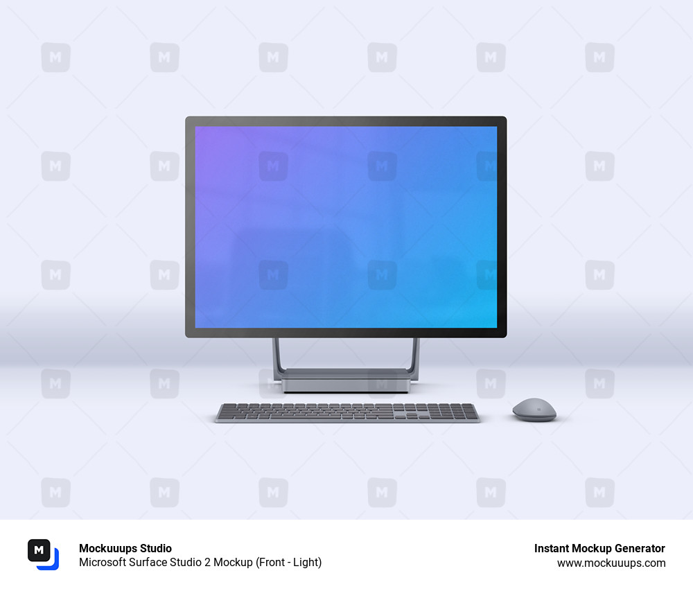 Microsoft Surface Studio 2 Mockup (Front - Light)