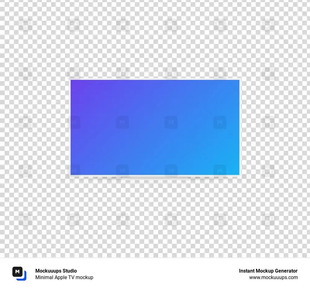Minimal Apple TV mockup