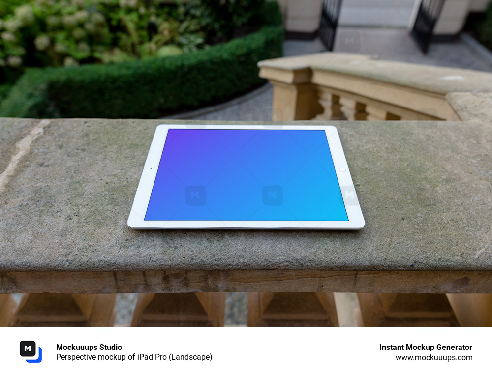 Perspective mockup of iPad Pro (Landscape)