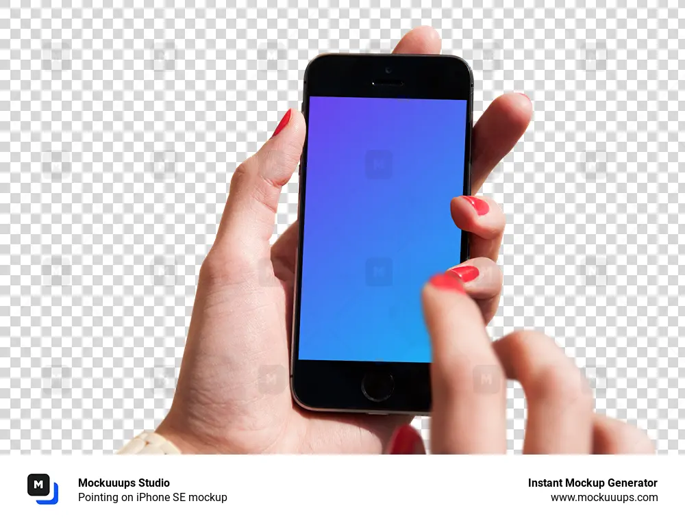 Pointing on iPhone SE mockup