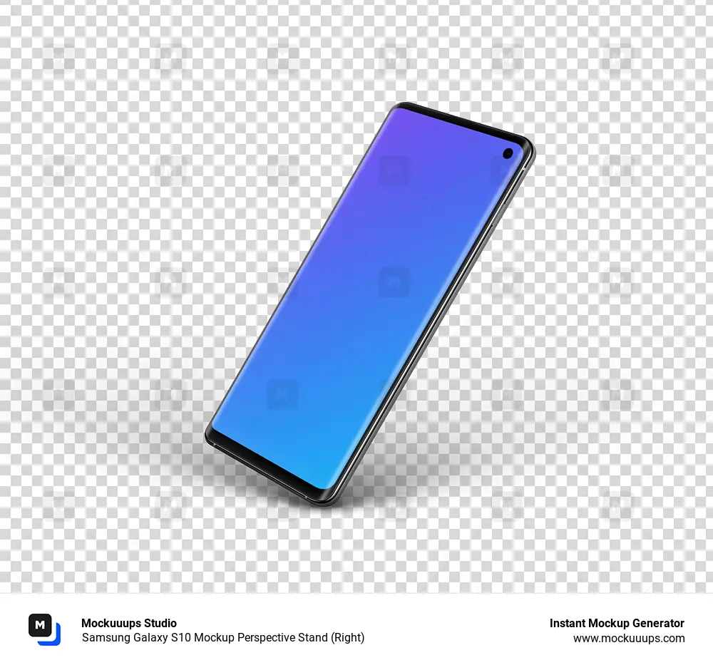 Samsung Galaxy S10 Mockup Perspective Stand (Right)