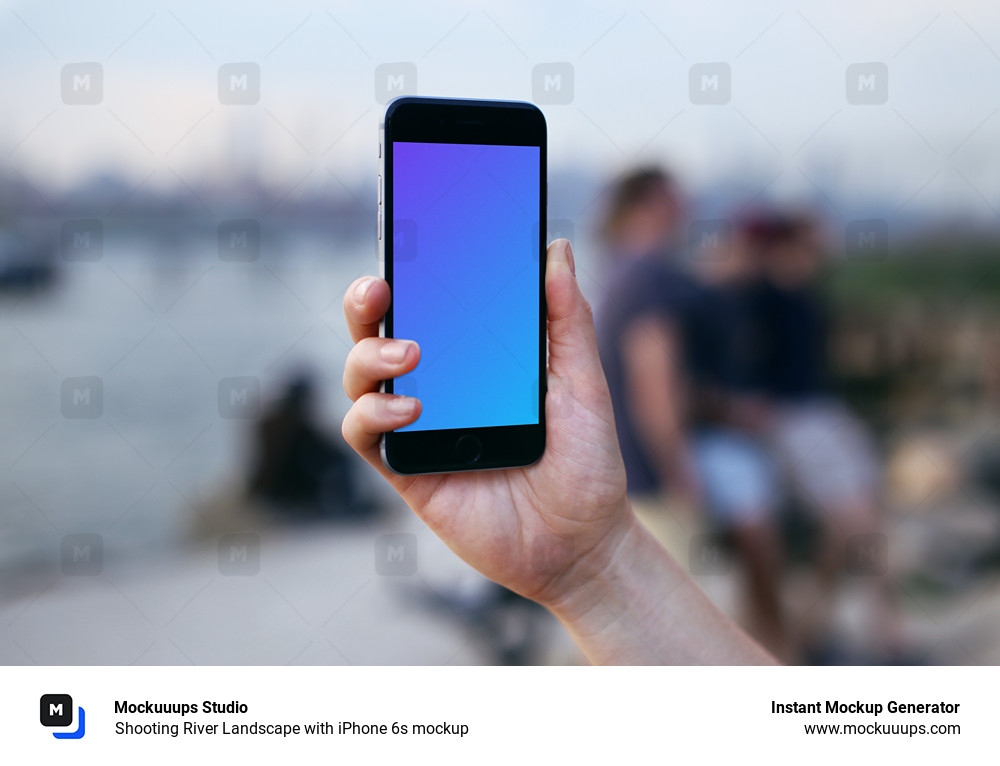 Shooting River Landscape with iPhone 6s mockup