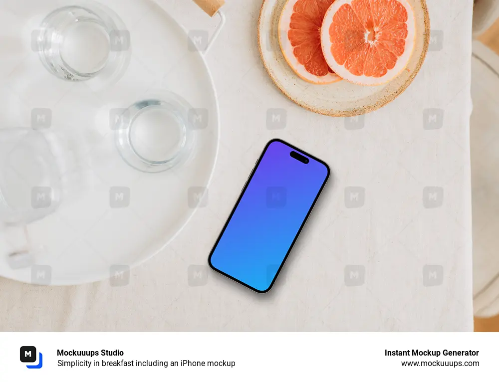 Simplicity in breakfast including an iPhone mockup