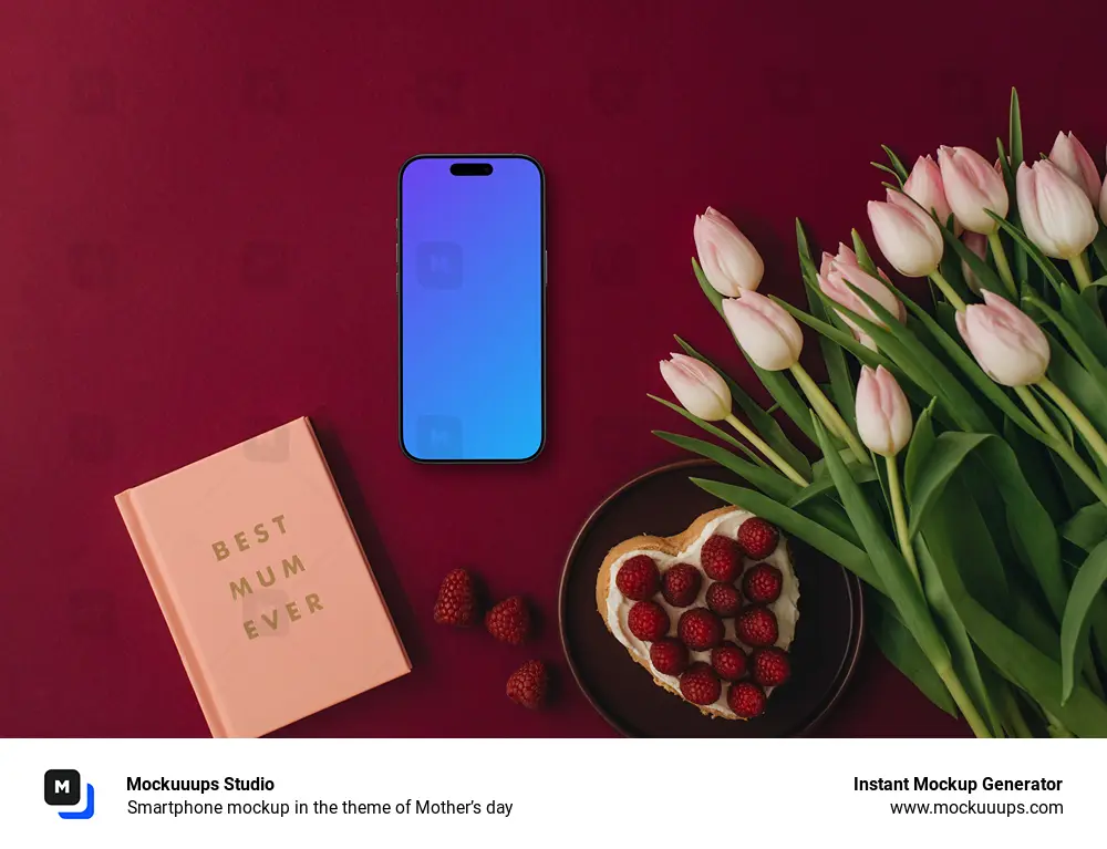 Smartphone mockup in the theme of Mother’s day