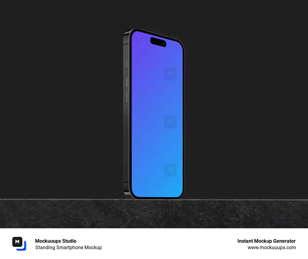 Standing Smartphone Mockup