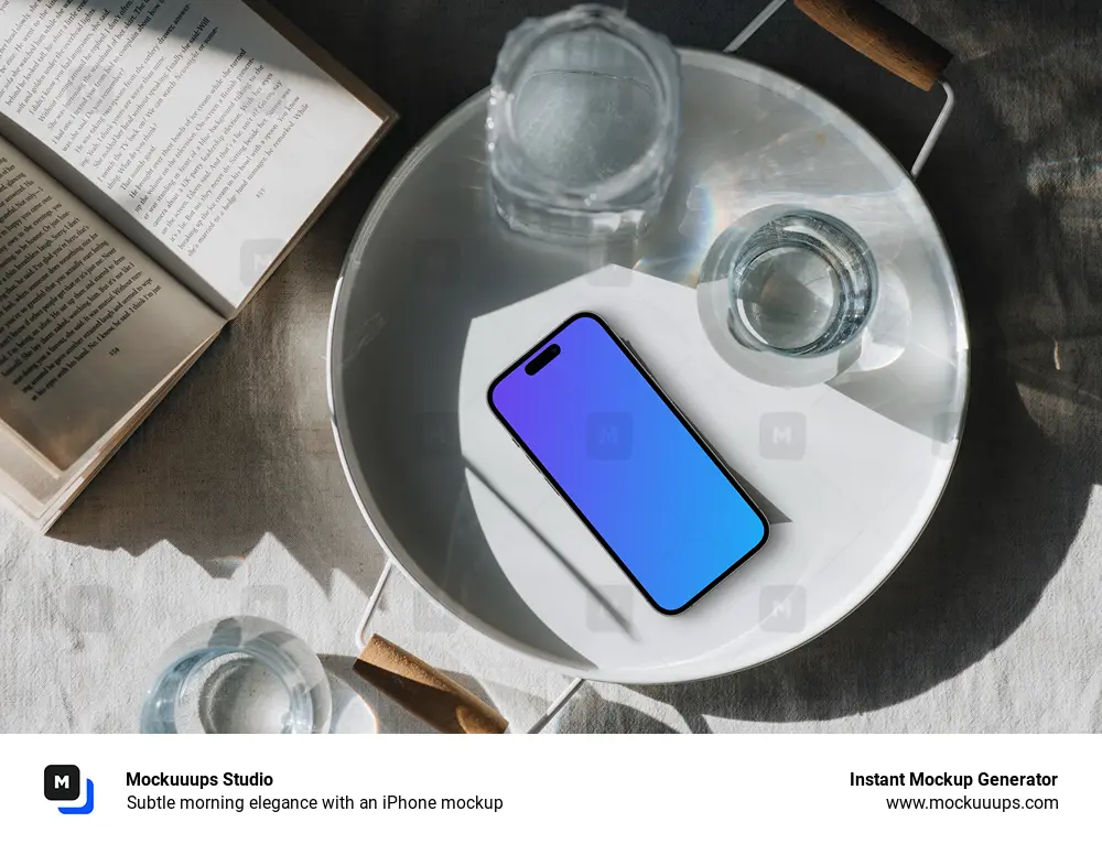 Subtle morning elegance with an iPhone mockup
