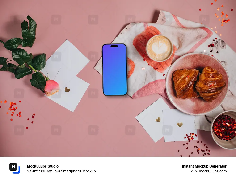 Valentine's Day Love Smartphone Mockup