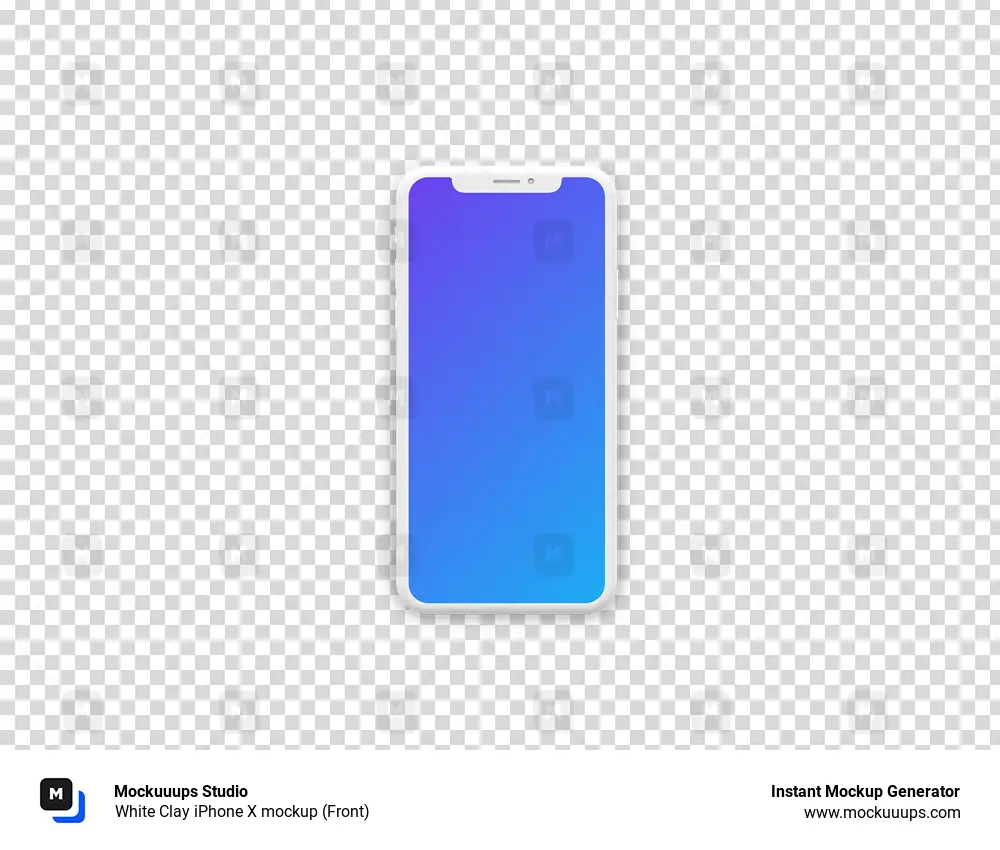 White Clay iPhone X mockup (Front)