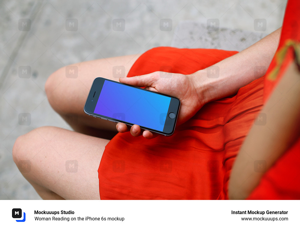 Woman Reading on the iPhone 6s mockup