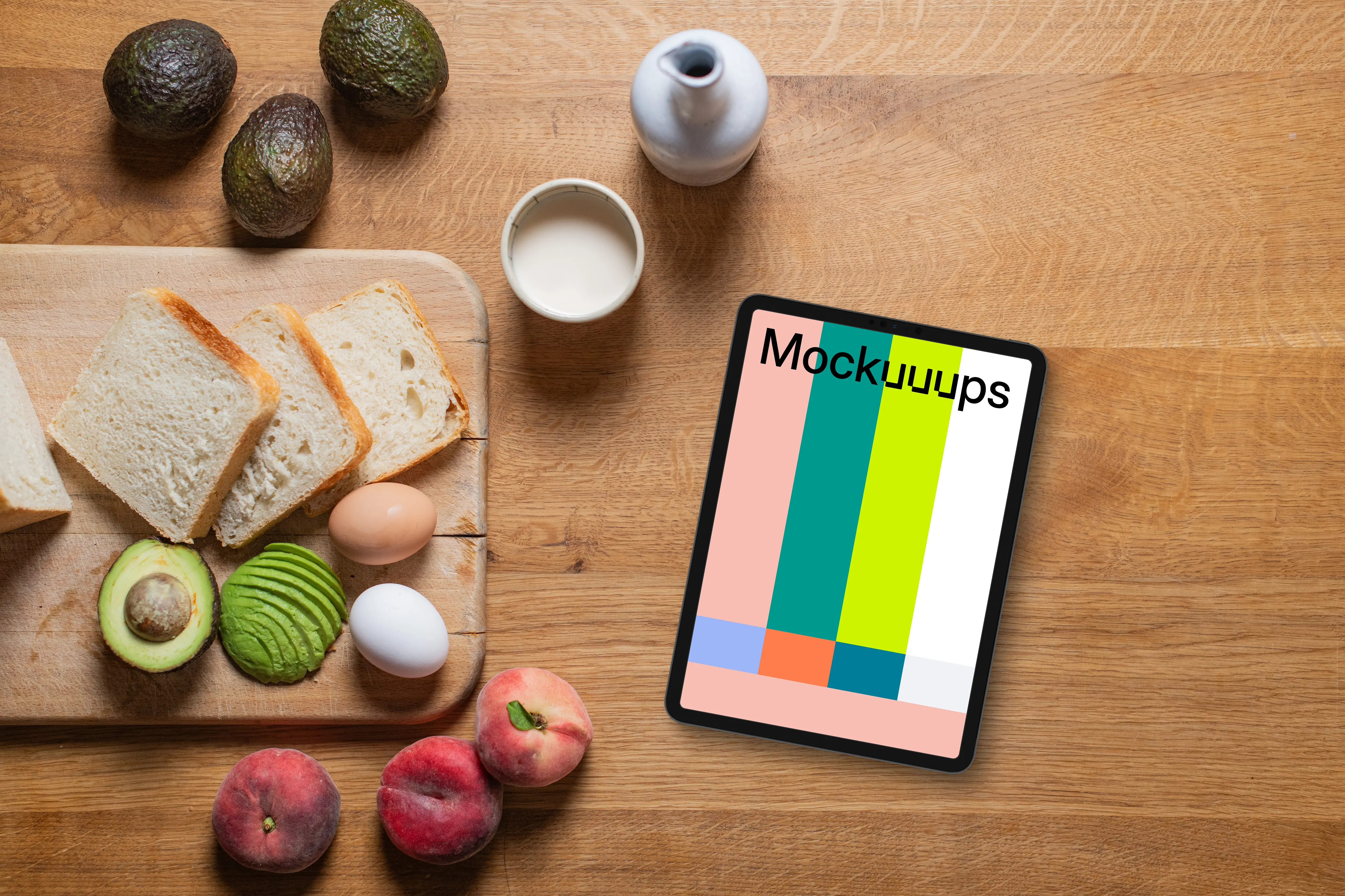 Breakfast related iPad mockup